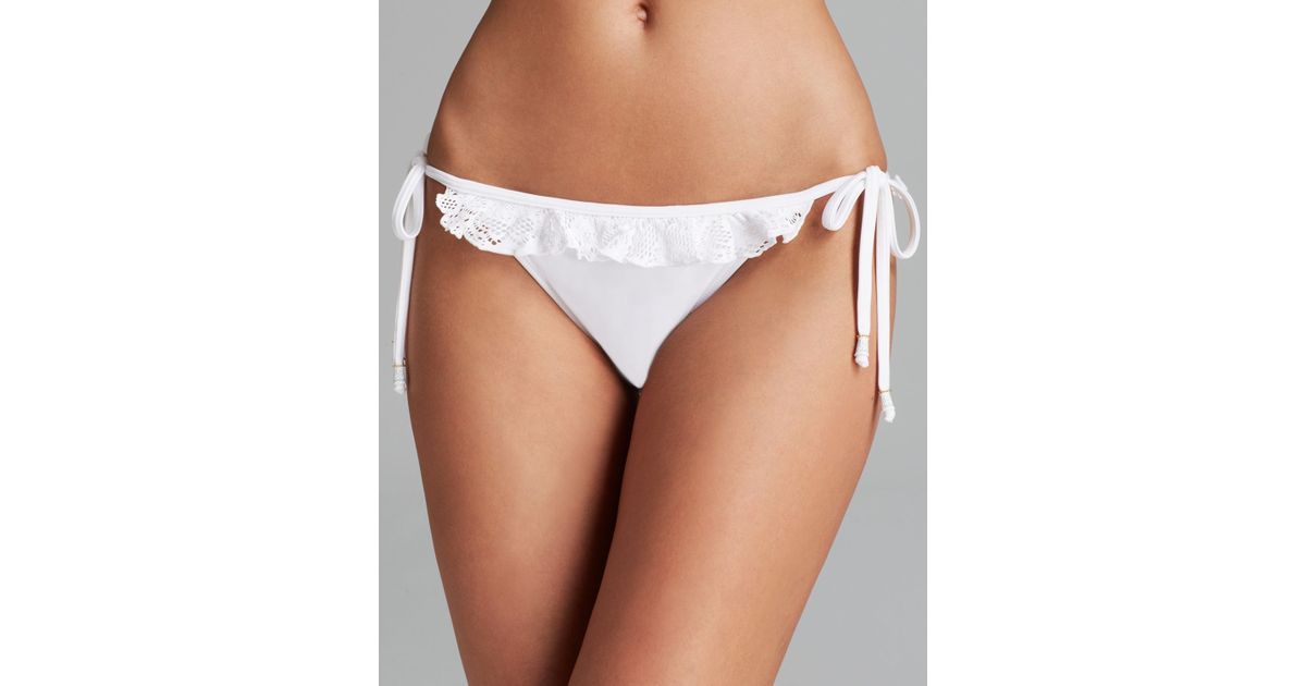 white ruffle swimsuit bottoms