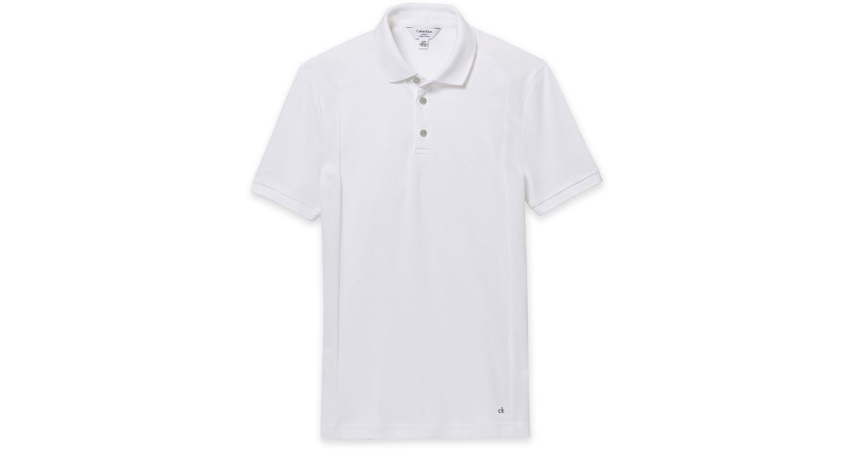 calvin klein white polo
