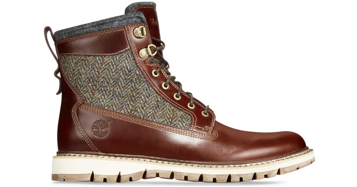 Timberland Men's Britton Hill Leather & Tweed Boots in Brown for Men | Lyst