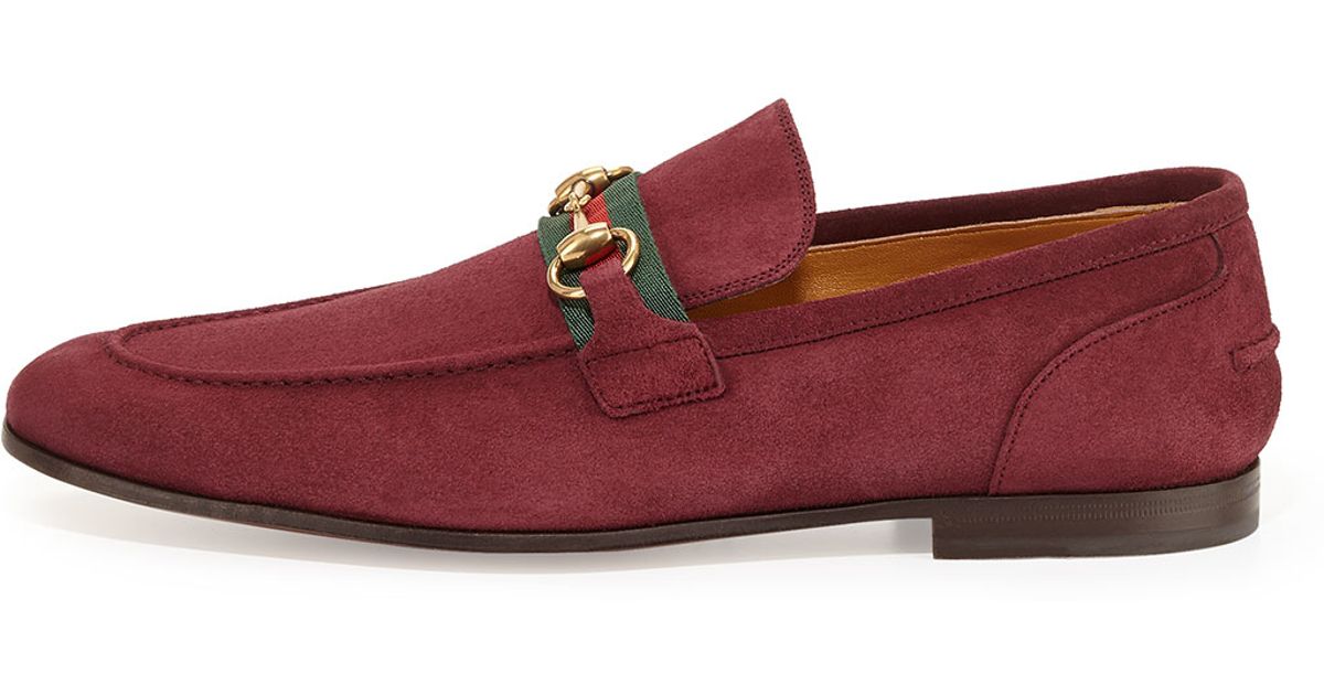 maroon gucci loafers