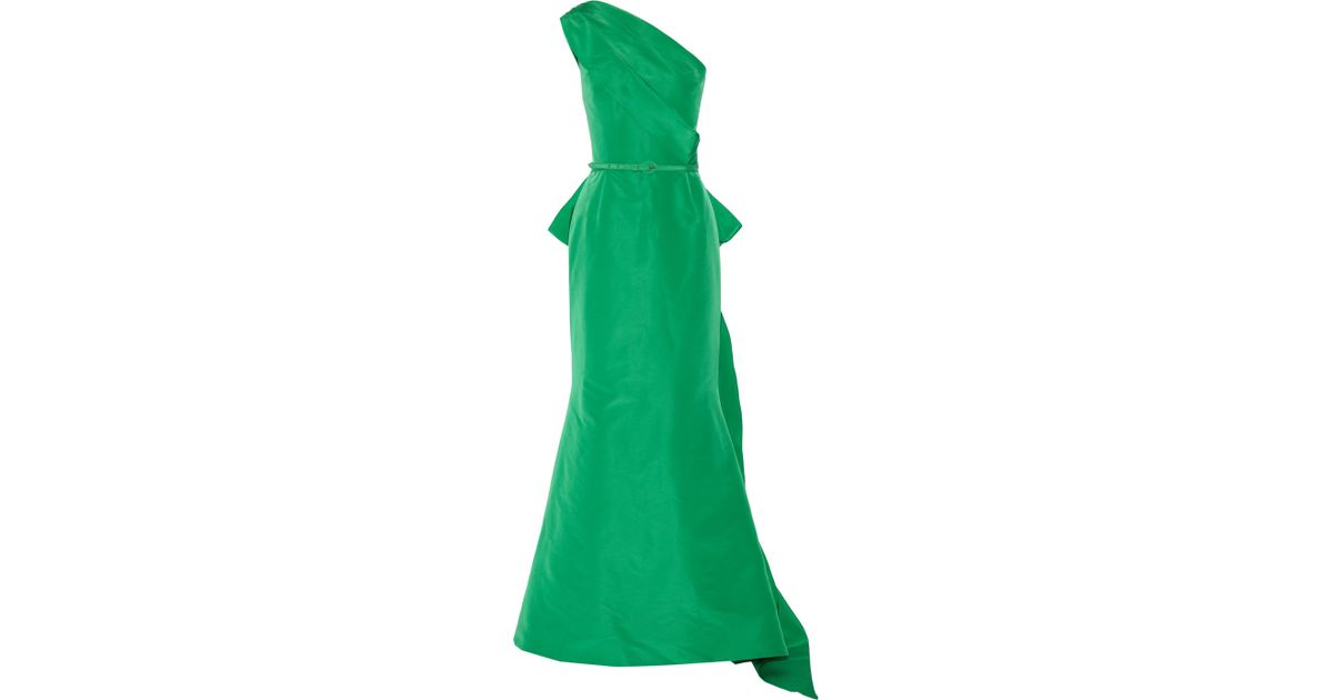 oscar de la renta green gown