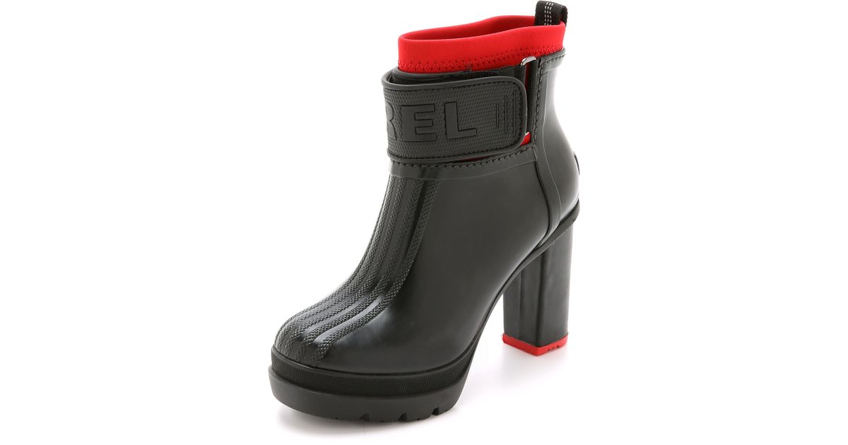 sorel black booties