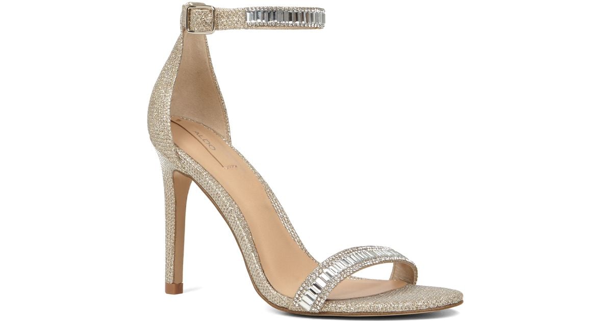 aldo silver flat sandals