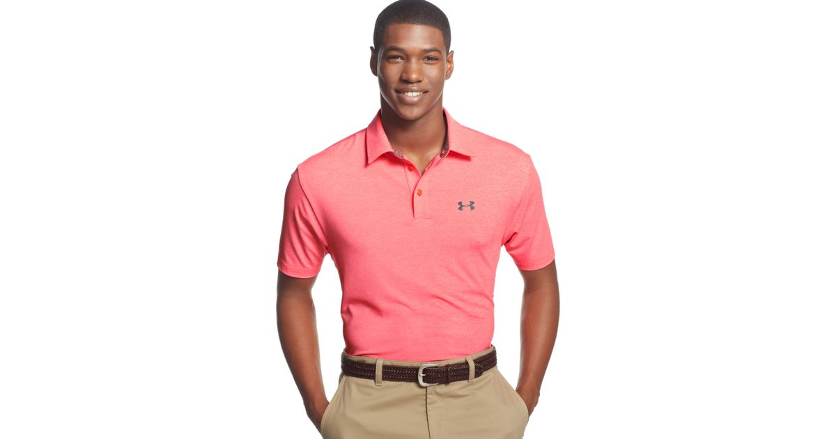 under armour elevated heather performance golf polo