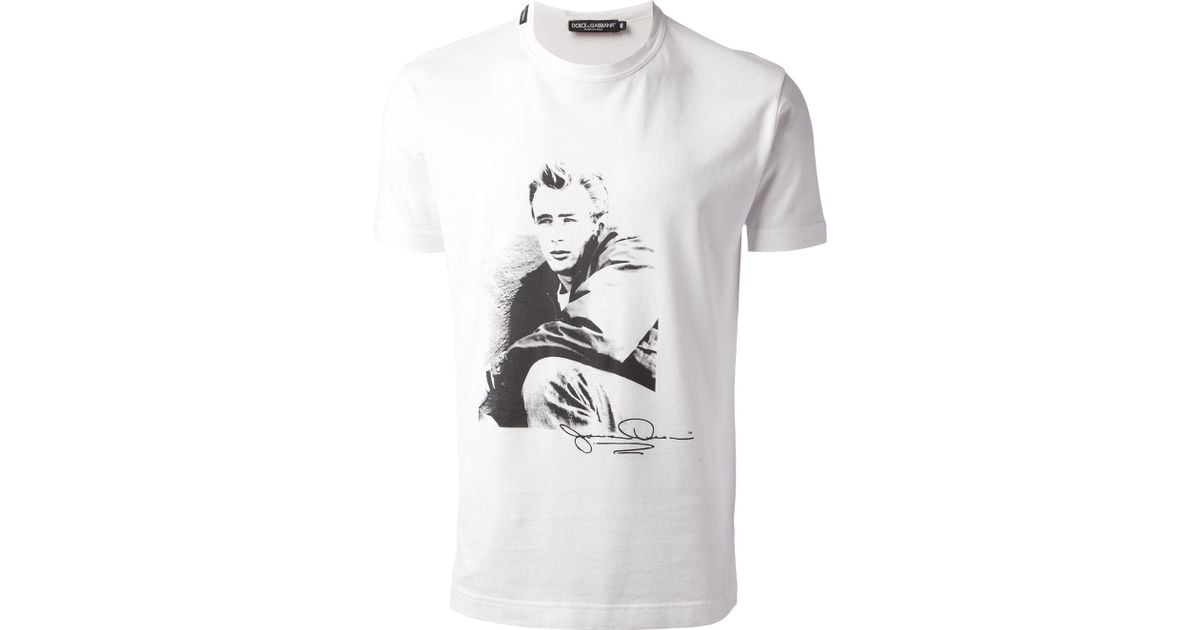 Dolce & Gabbana James Dean Tshirt in White for Men Lyst