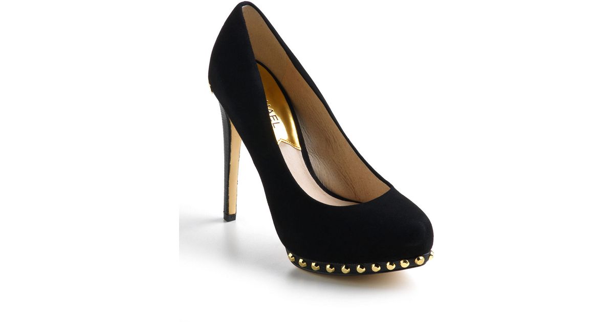 michael kors black suede pumps