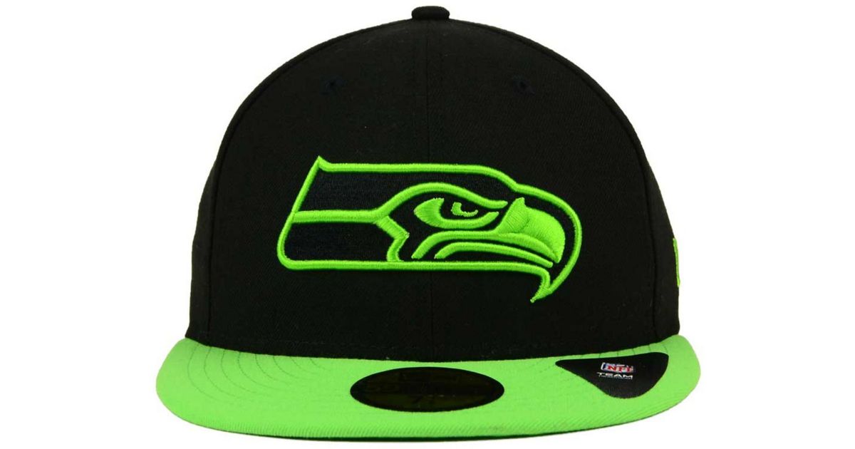 all black seahawks hat