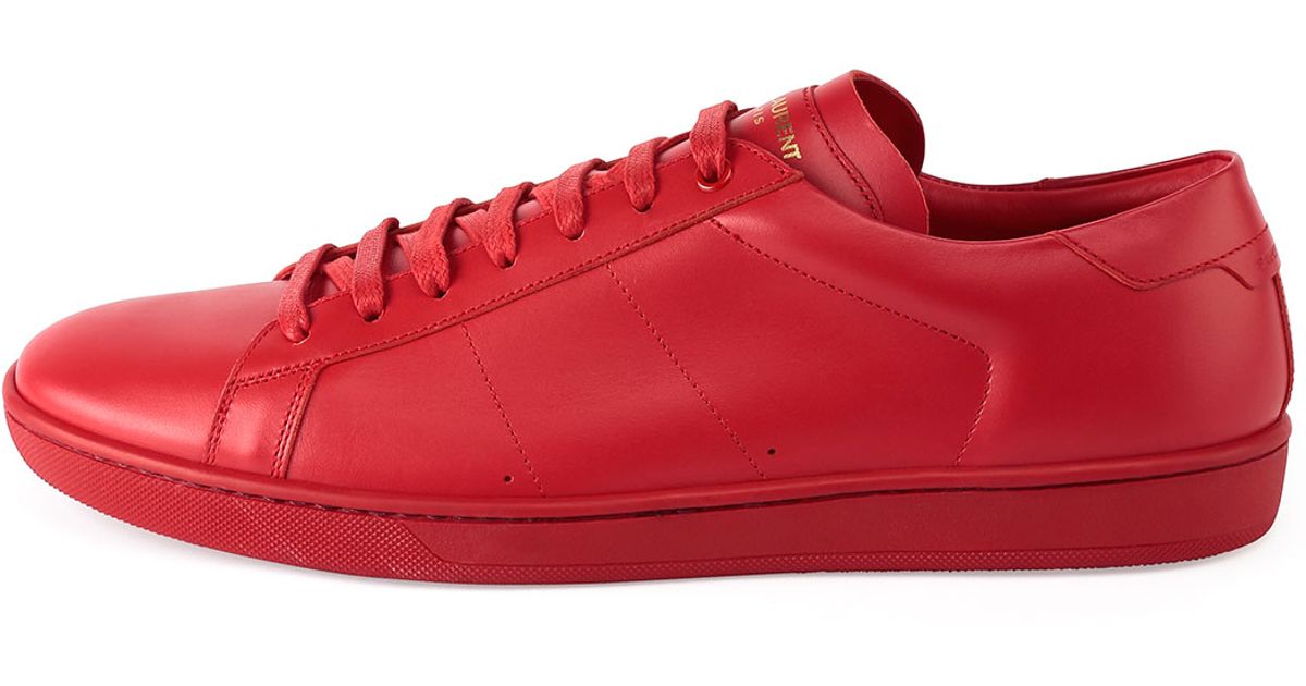 red low top sneakers