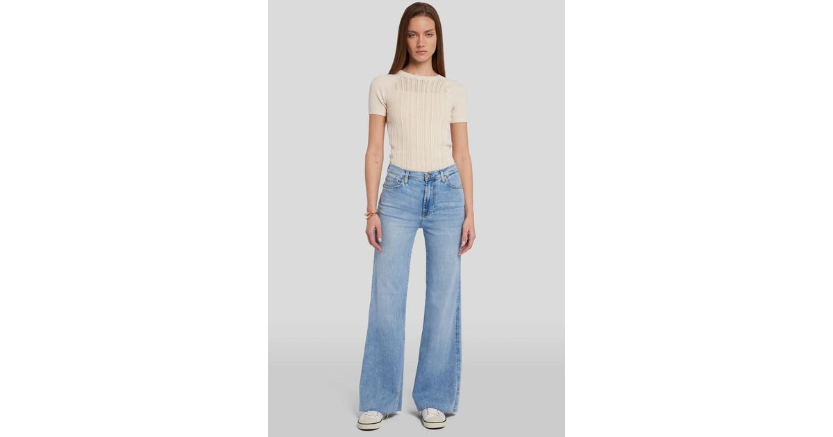 For All Mankind Modern Dojo Tailorless Morning Sky With Raw