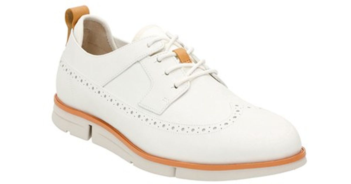 Clarks Leather Clarks 'trigen - Limit' Wingtip Oxford in White Leather  (White) for Men - Lyst