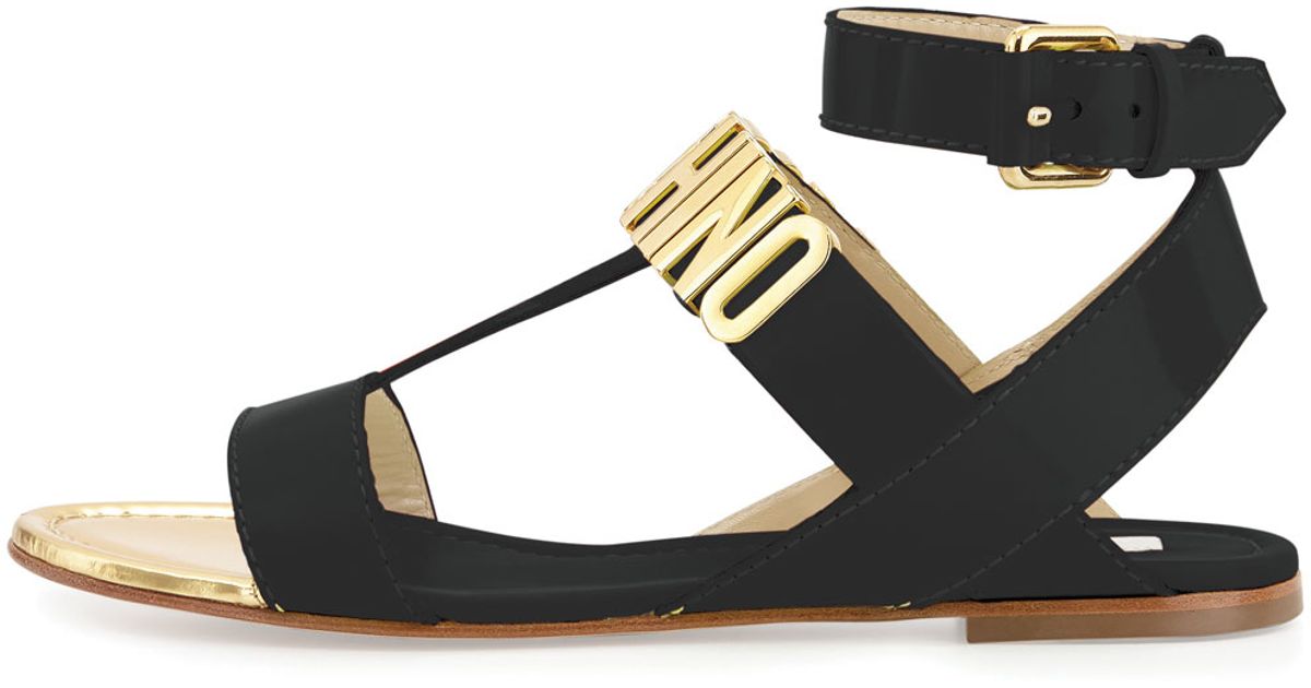 moschino flat sandals