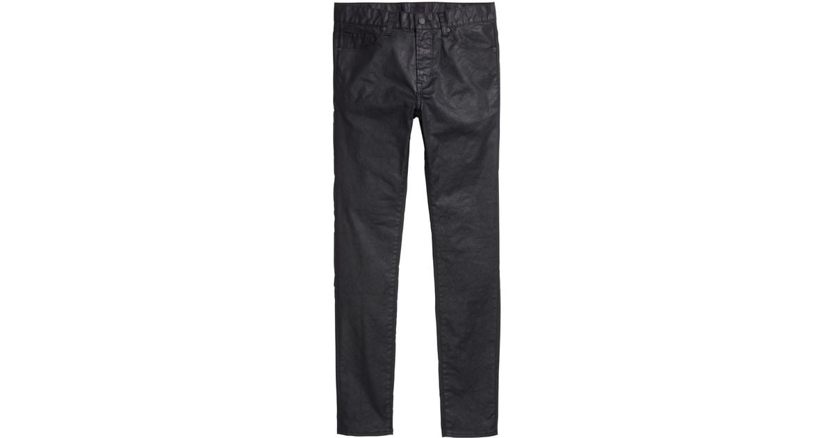 H&M Waxed Jeans in Black for Men | Lyst
