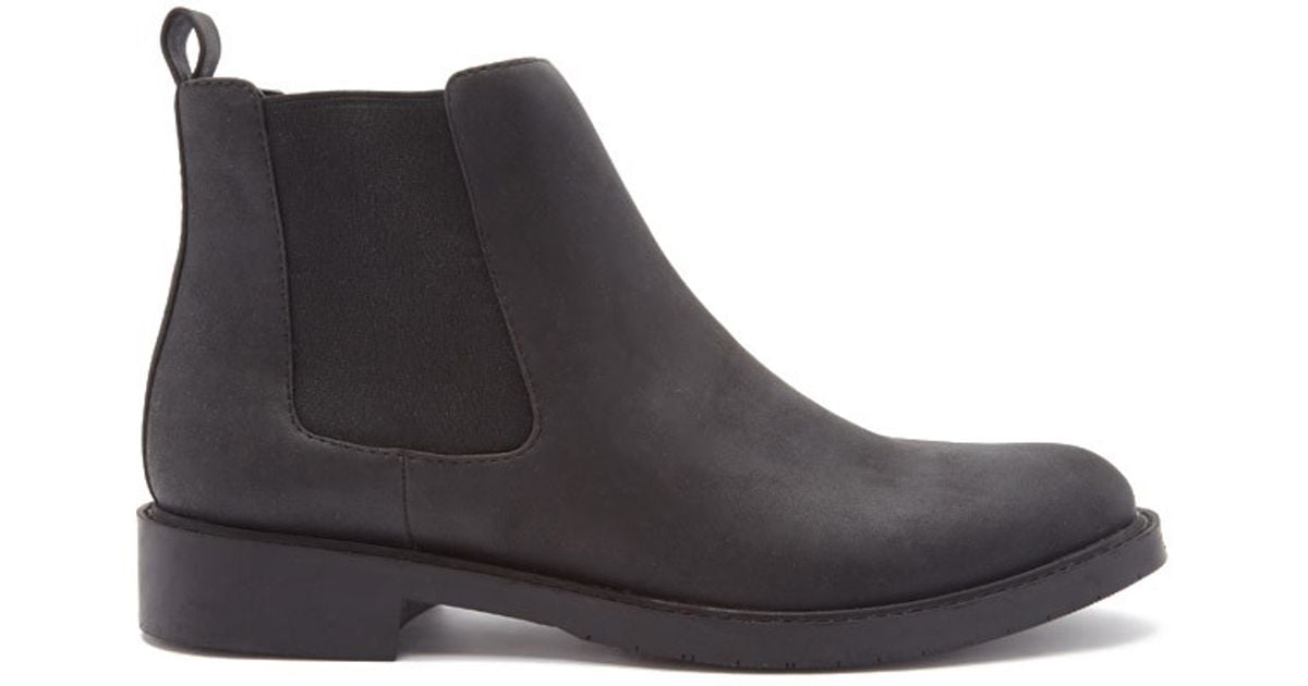 mens faux leather chelsea boots