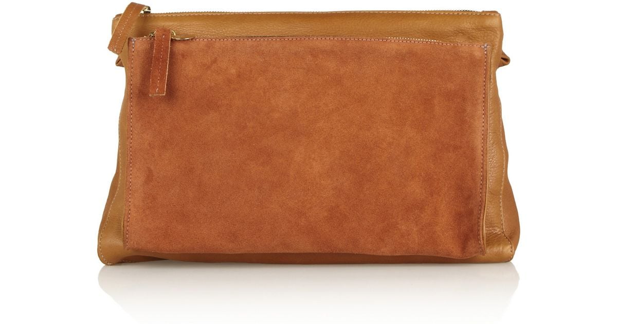 Leather crossbody bag Clare V Brown in Leather - 36541345