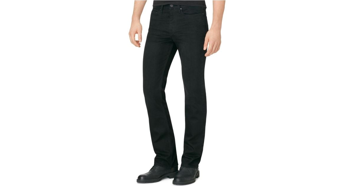 Calvin Klein Denim Modern Bootcut Worn-in Black Jeans for Men - Lyst