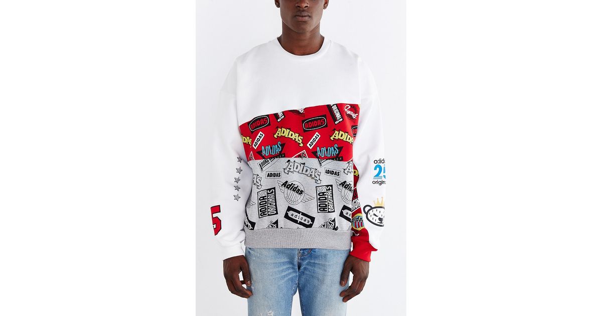 adidas Originals X Nigo Jams Blocked Sweatshirt in White for Men | Lyst
