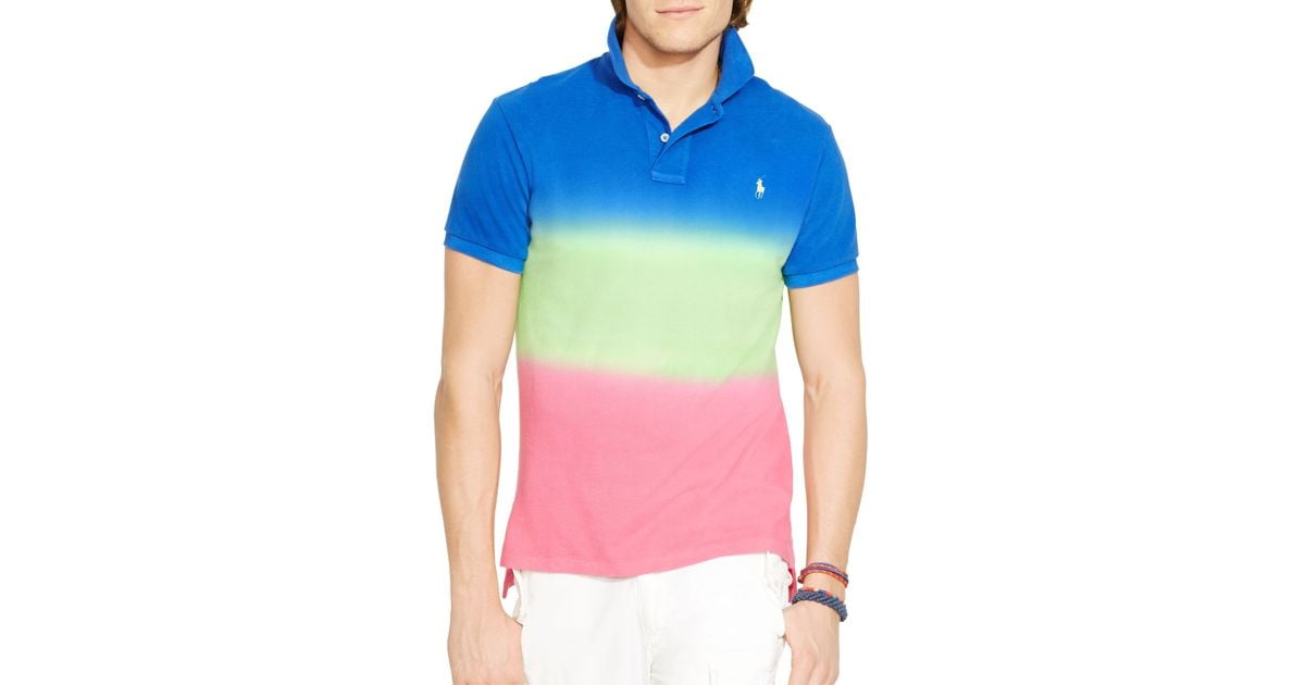 ralph lauren dip dyed polo shirt