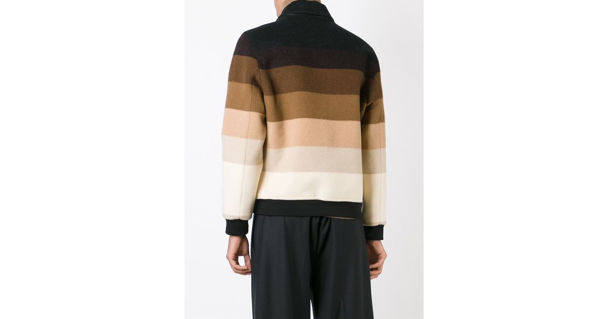 JW Anderson Striped Bomber Jacket in Brown for Men - Lyst