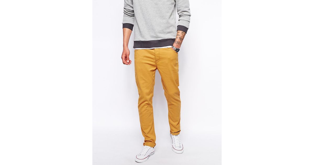 ASOS Skinny Jeans in Yellow for Men | Lyst