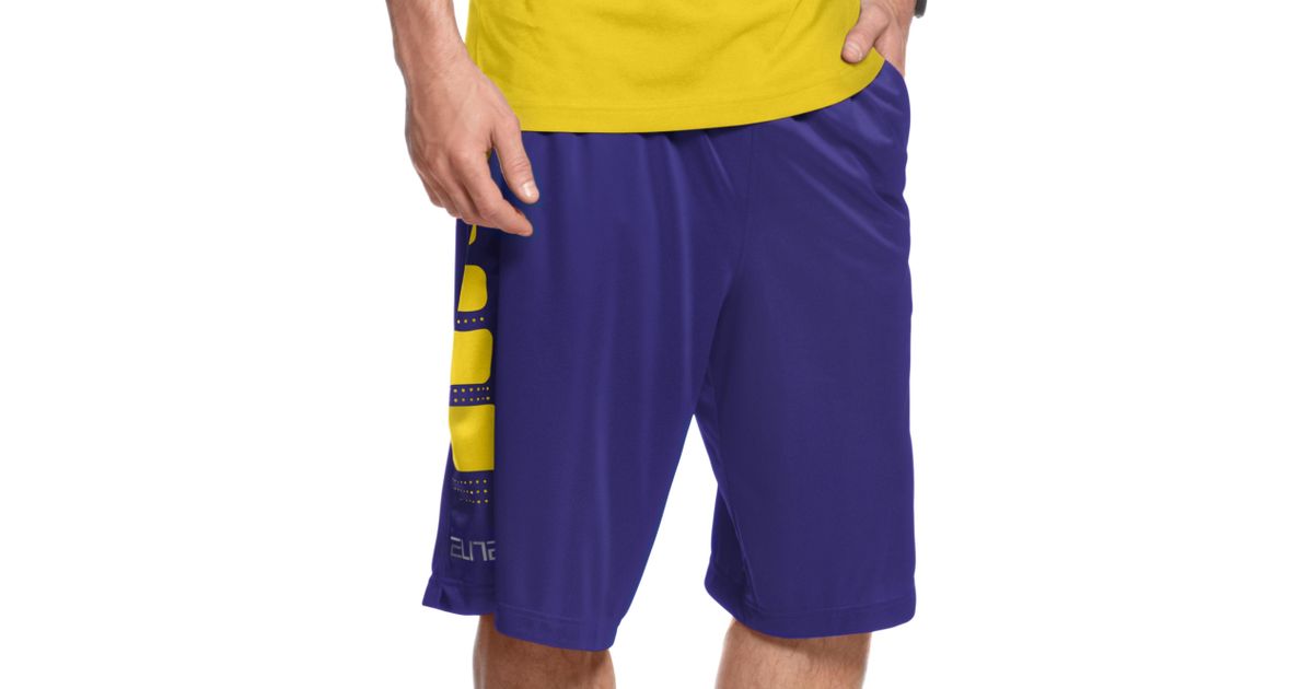 Nike Elite Stripe Basketball Shorts in Purple for Men | Lyst