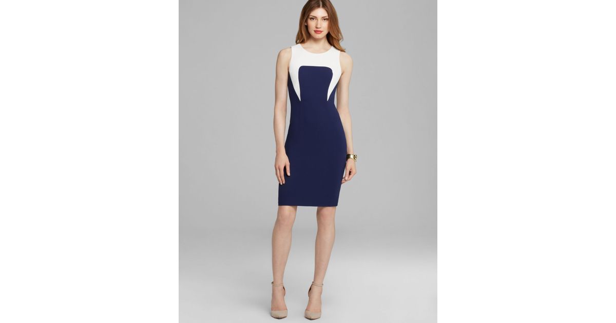 Rachel Roy Color Block Sheath Dress In Navy White Lyst