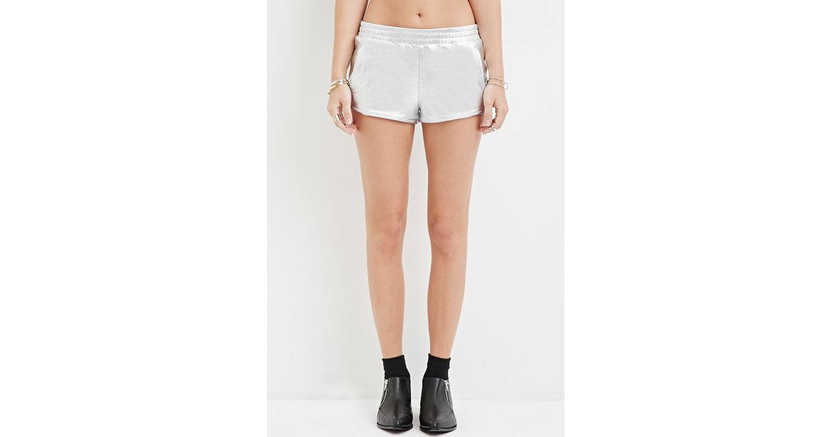 silver shorts forever 21