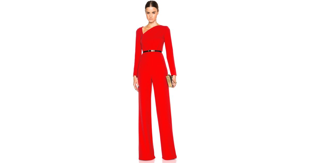 roland mouret red jumpsuit