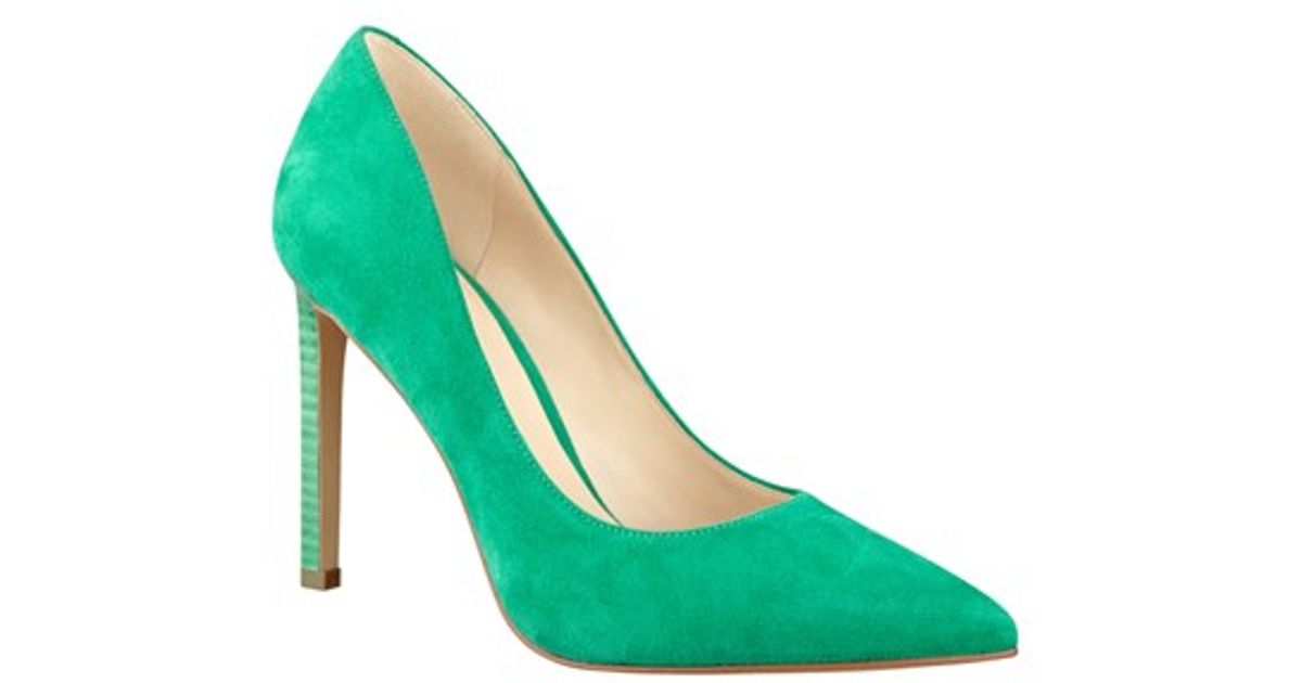 tatiana' Pointy Toe Pump in Green Suede 