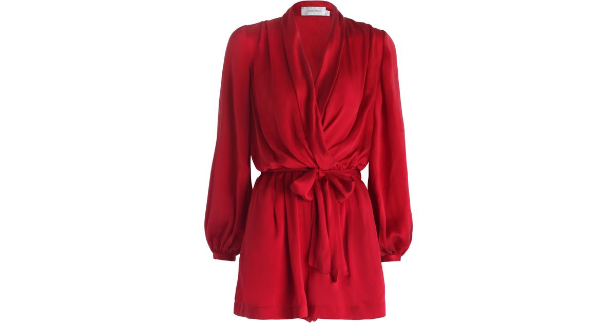 zimmermann red playsuit