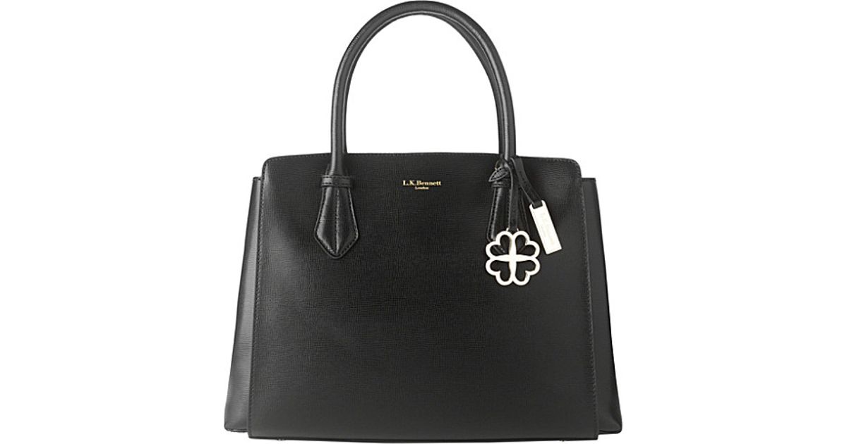 Lyst L K Bennett Catrina Leather Tote Bag In Black