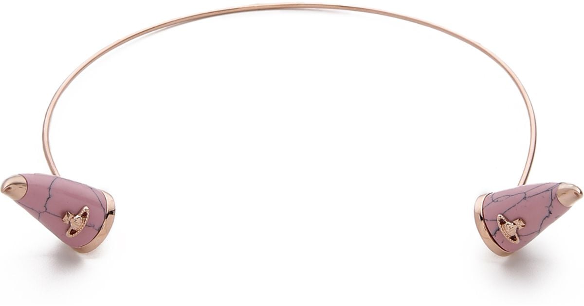 Vivienne Westwood Horn Tiara Pink Gold Lyst UK