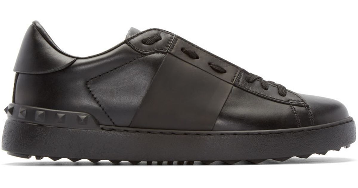 valentino open sneakers black