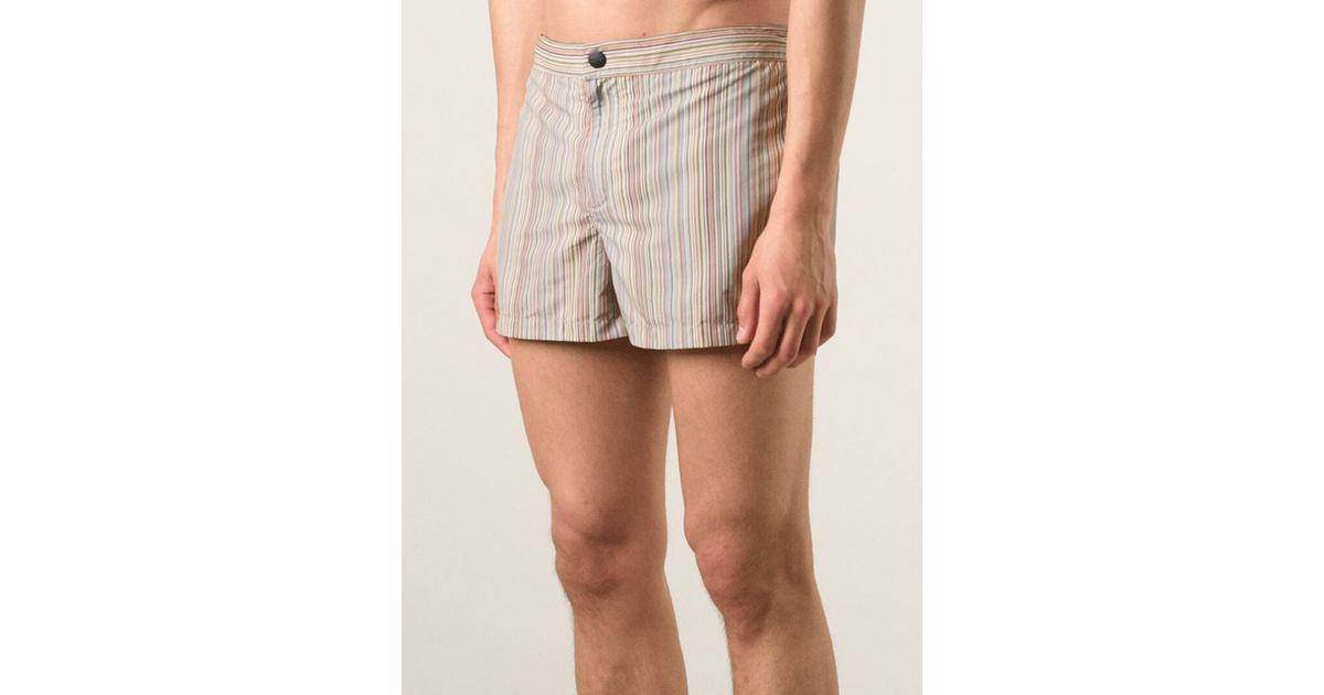 paul smith signature stripe swim shorts