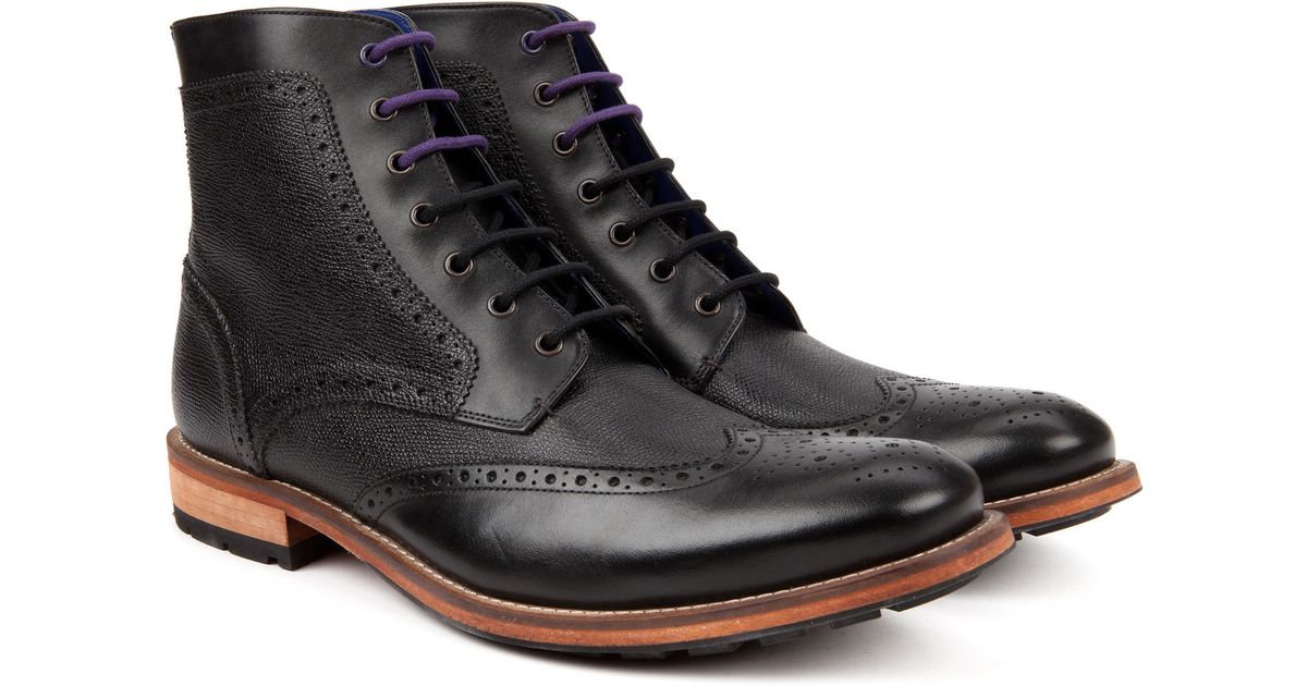 wingtip ankle boots