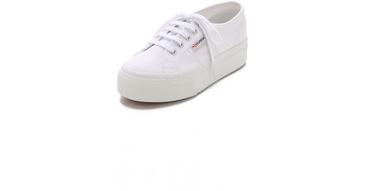 black and white superga platform
