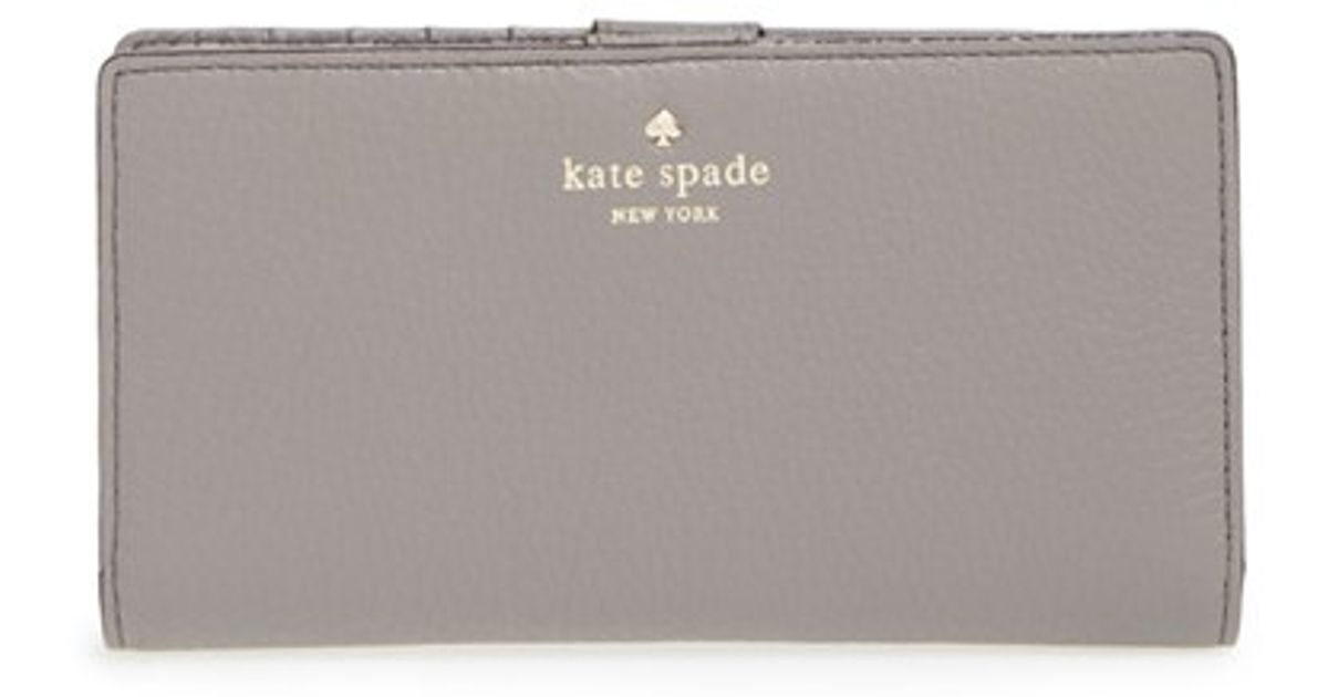 Lyst Kate Spade New York Cobble Hill Stacy Wallet In Gray