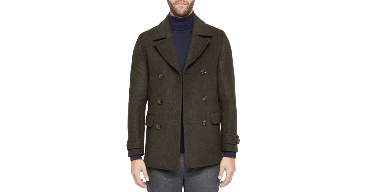 ted baker herringbone peacoat
