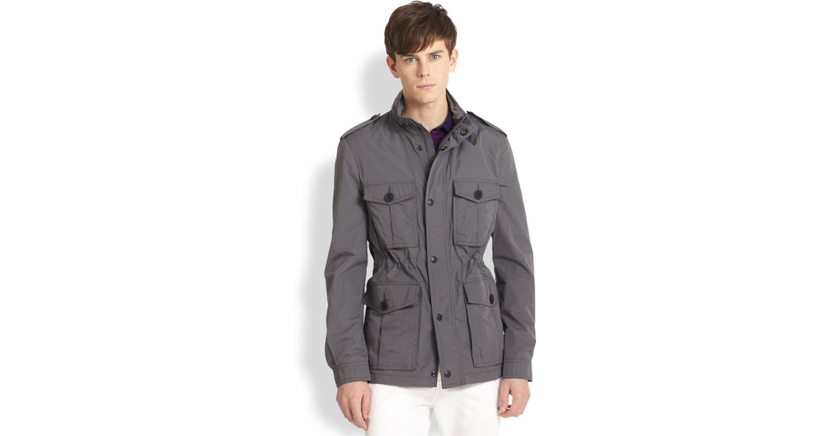 Burberry Brit Packable Field Jacket in Grey (Gray) for Men - Lyst