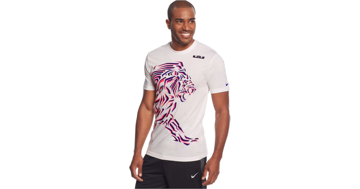 Nike Lebron Lion T-Shirt in White for Men | Lyst