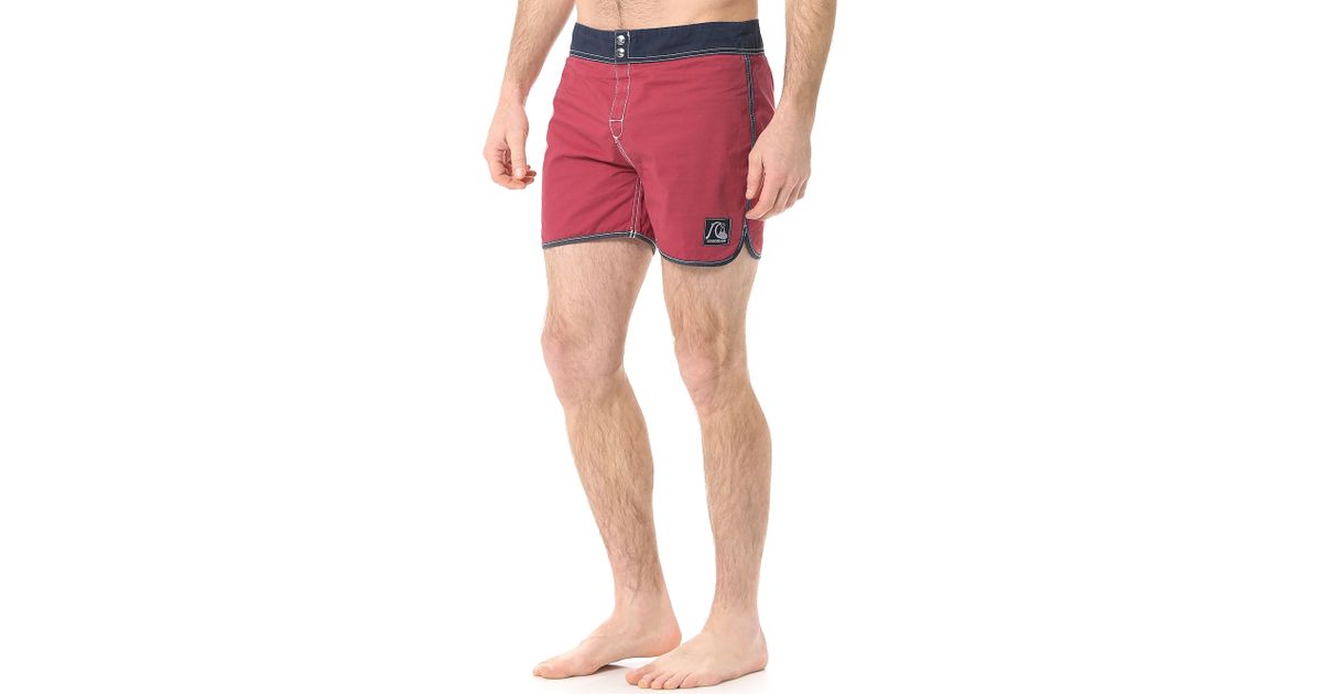 Quiksilver Scallop 15 Board Shorts in Garnet Rose (Red) for Men - Lyst Quiksilver Shorts Red