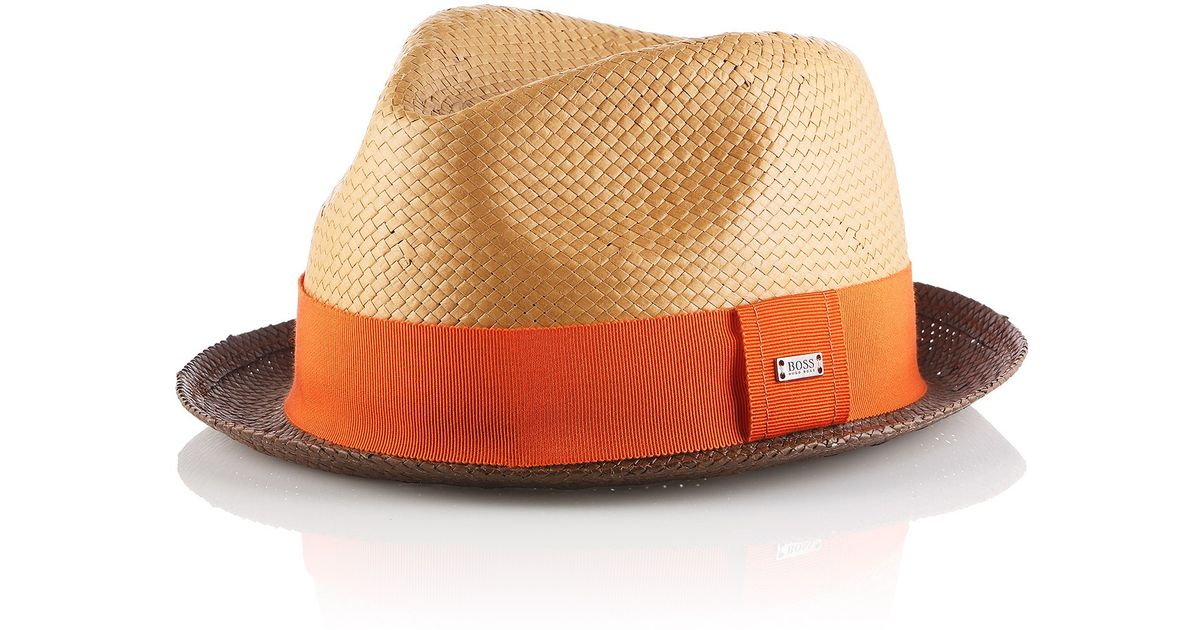 BOSS by HUGO BOSS Straw Hat Semo with A 