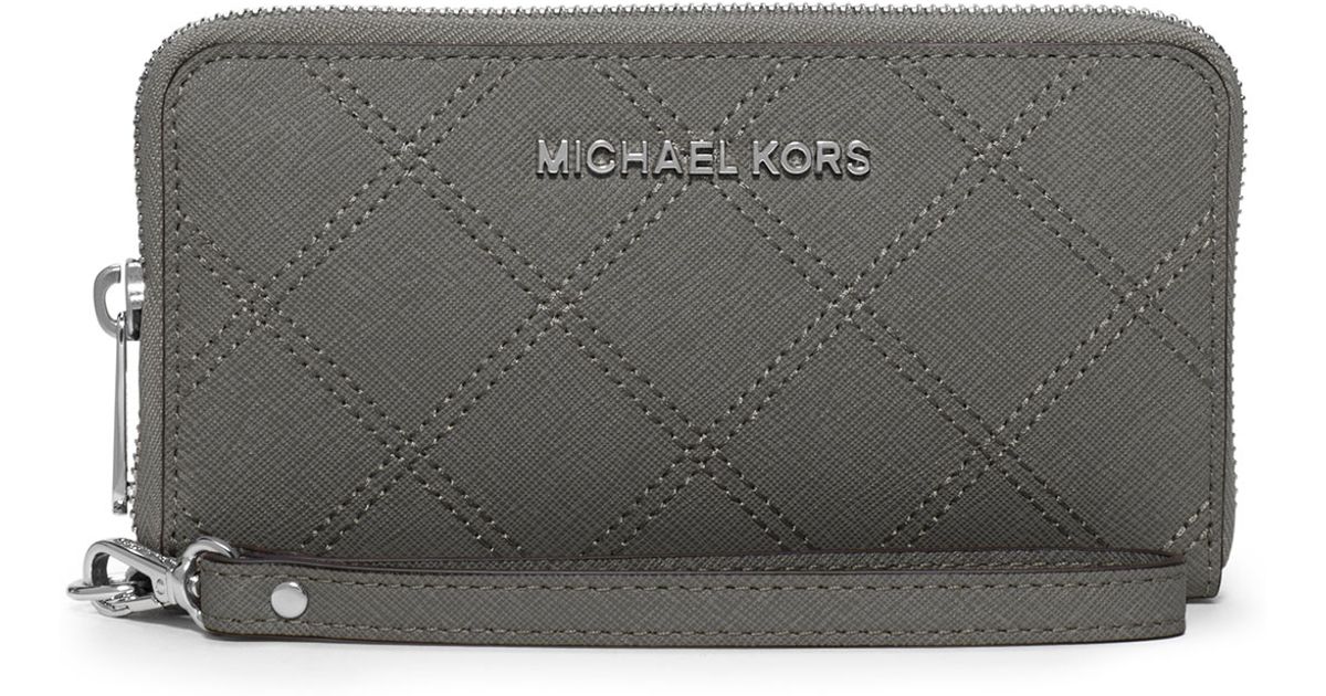 michael michael kors mercer pebble leather multi function phone case