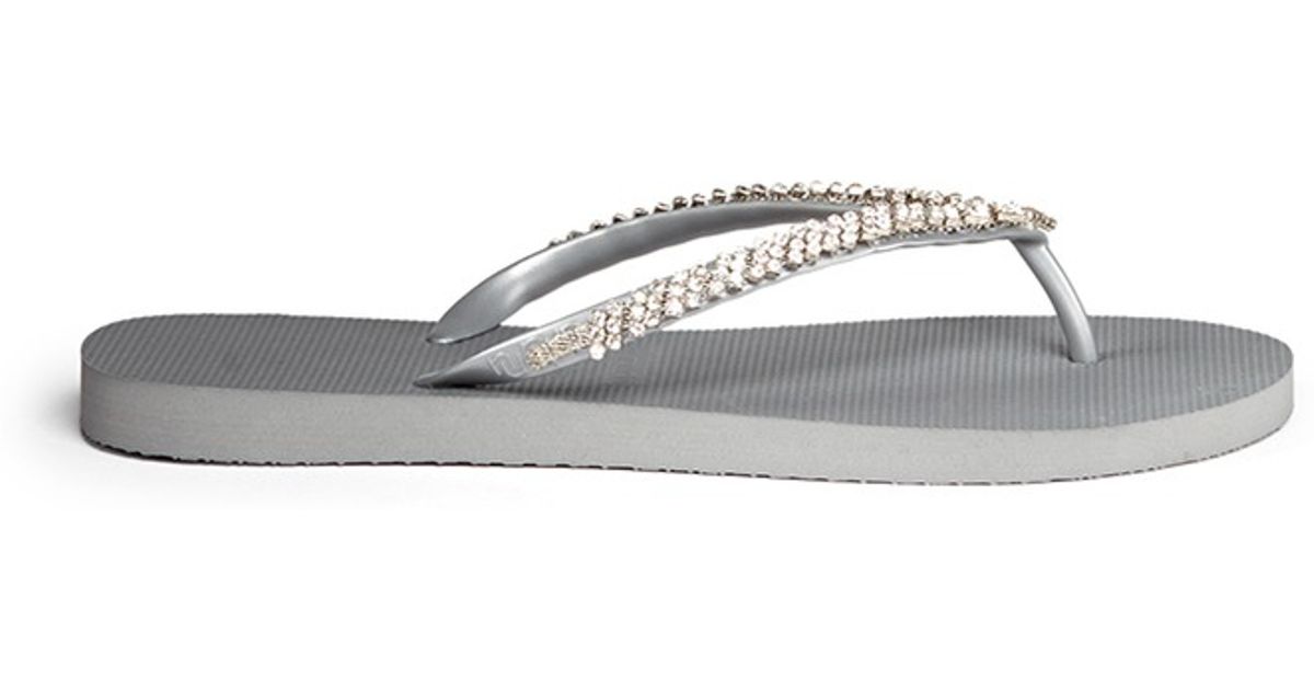 crystal flip flops