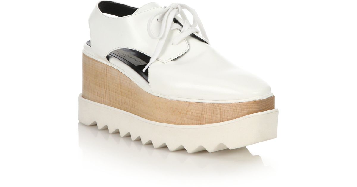 stella mccartney white platform shoes