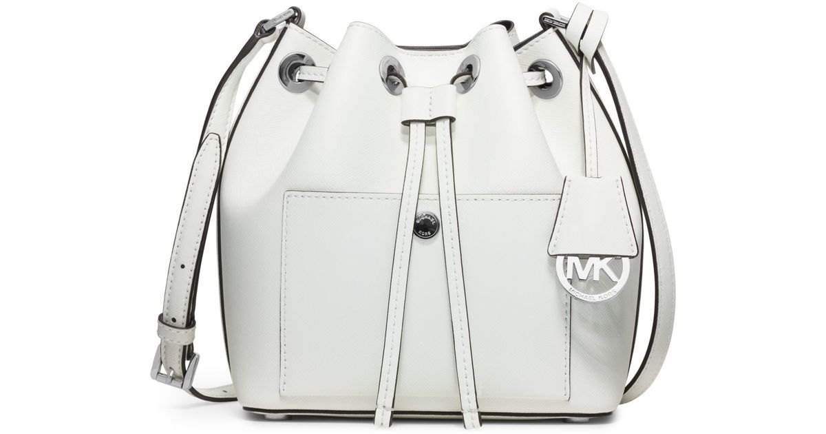 Michael Kors Greenwich Small Saffiano Leather Bucket Bag in Navy/White (Blue) - Lyst