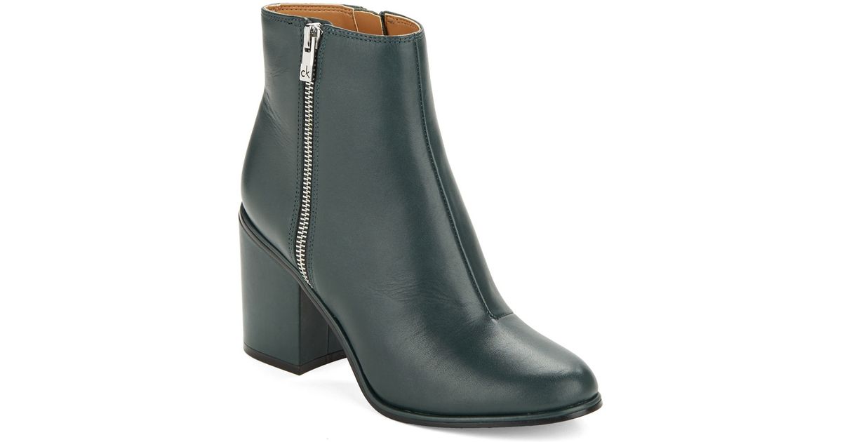 calvin klein leather booties