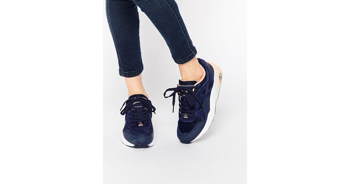 puma r698 trinomic blue trainers