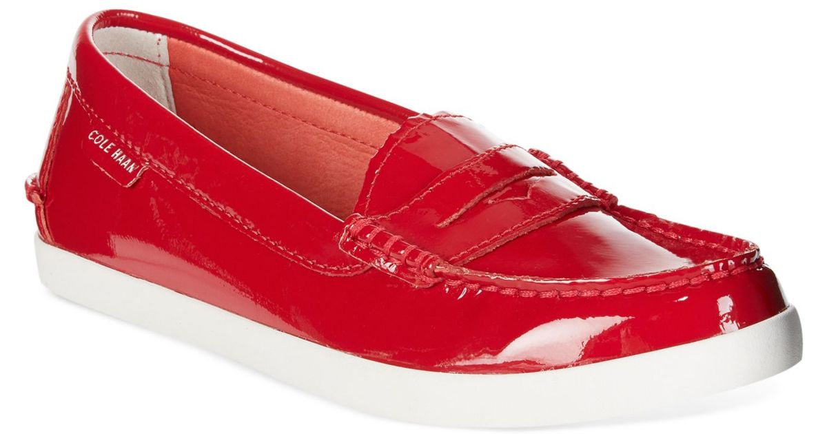 Cole haan red patent leather loafers Clearance