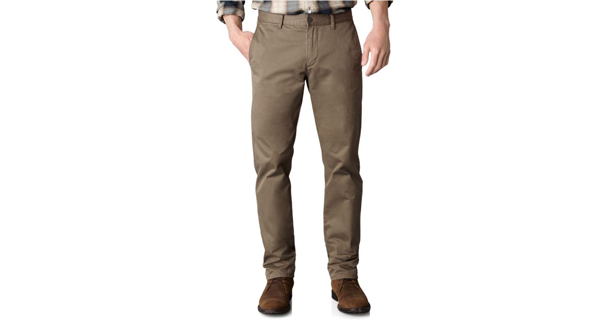 Dockers D1 Slim Tapered Fit Alpha Khaki Flat Front Pants in Brown for ...