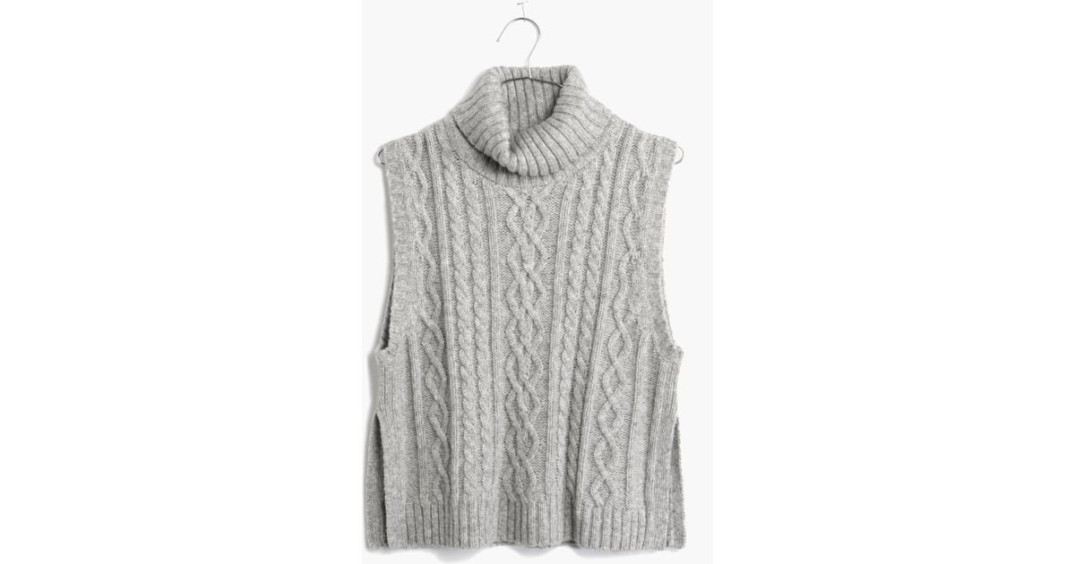 Madewell Turtleneck SweaterVest in Gray Lyst
